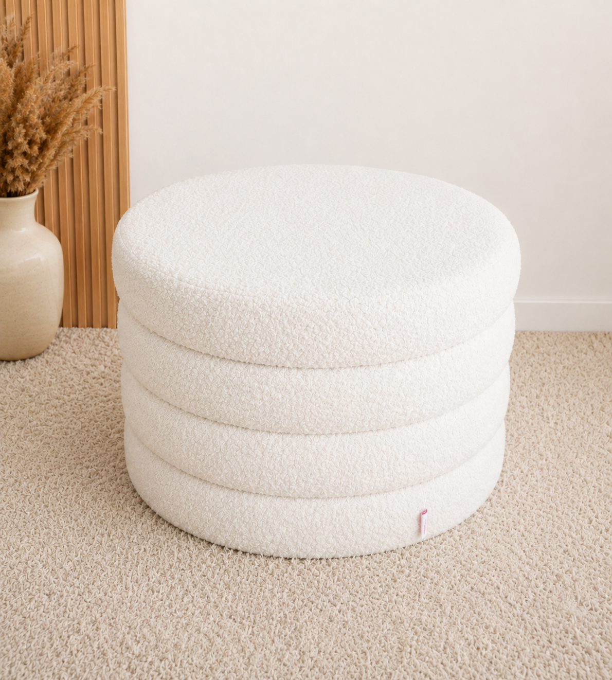 Vanilla Swirl Storage Ottoman