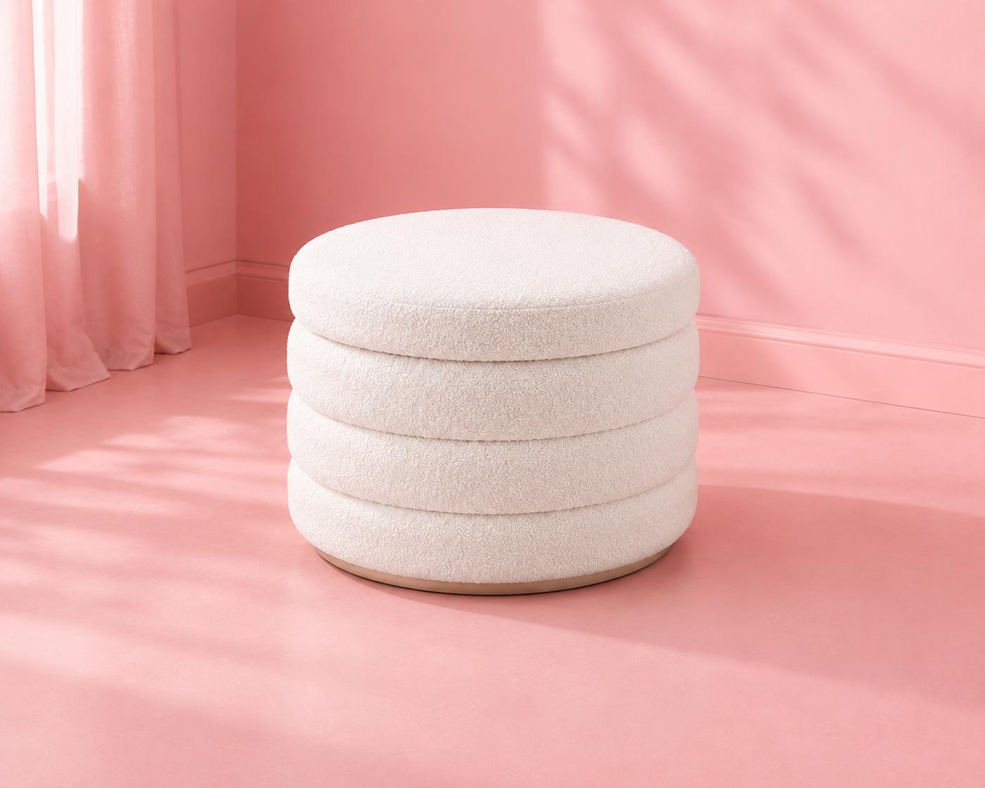 The Vanilla Swirl Storage Ottoman