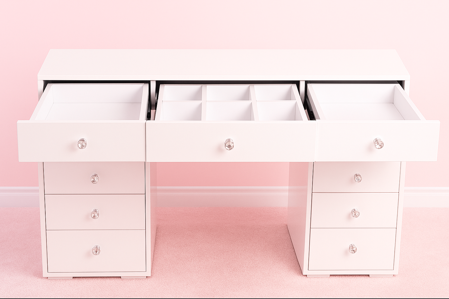 Compact Mini Dollface Makeup Vanity for bedrooms and beauty rooms
