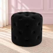 Plush makeup chair for vanity tables with a soft cushioned seat, rounded design and premium comfort for everyday beauty routines.