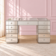 The Princess Pearl Vanity in a soft blush pink setting