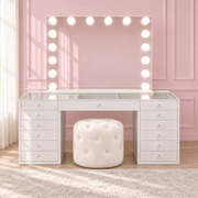 The Essentials Collection: Dollface Edition with flush-fitted glass, slim front and side edges, and a wider white rear strip
