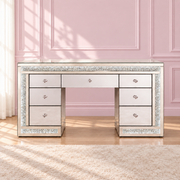 The Winter Whisper Vanity in a soft blush pink setting